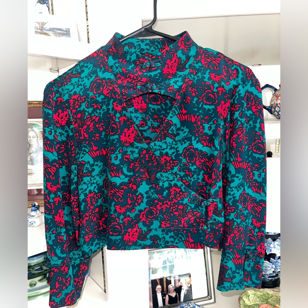 Metiseko Mulberry Silk Floral Women's Top